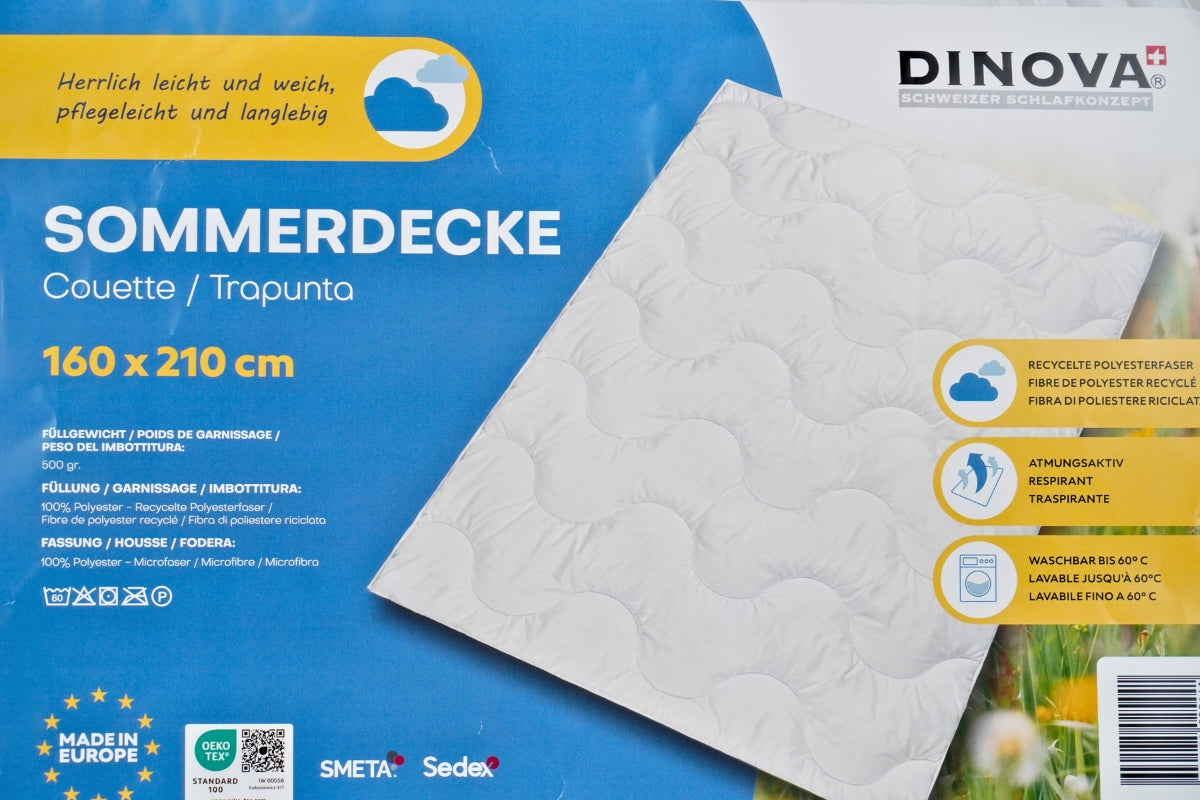Sommerdecke 160×210 – Leicht, atmungsaktiv & OEKO-TEX®