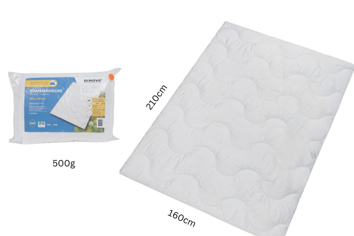 Sommerdecke 160×210 – Leicht, atmungsaktiv & OEKO-TEX®