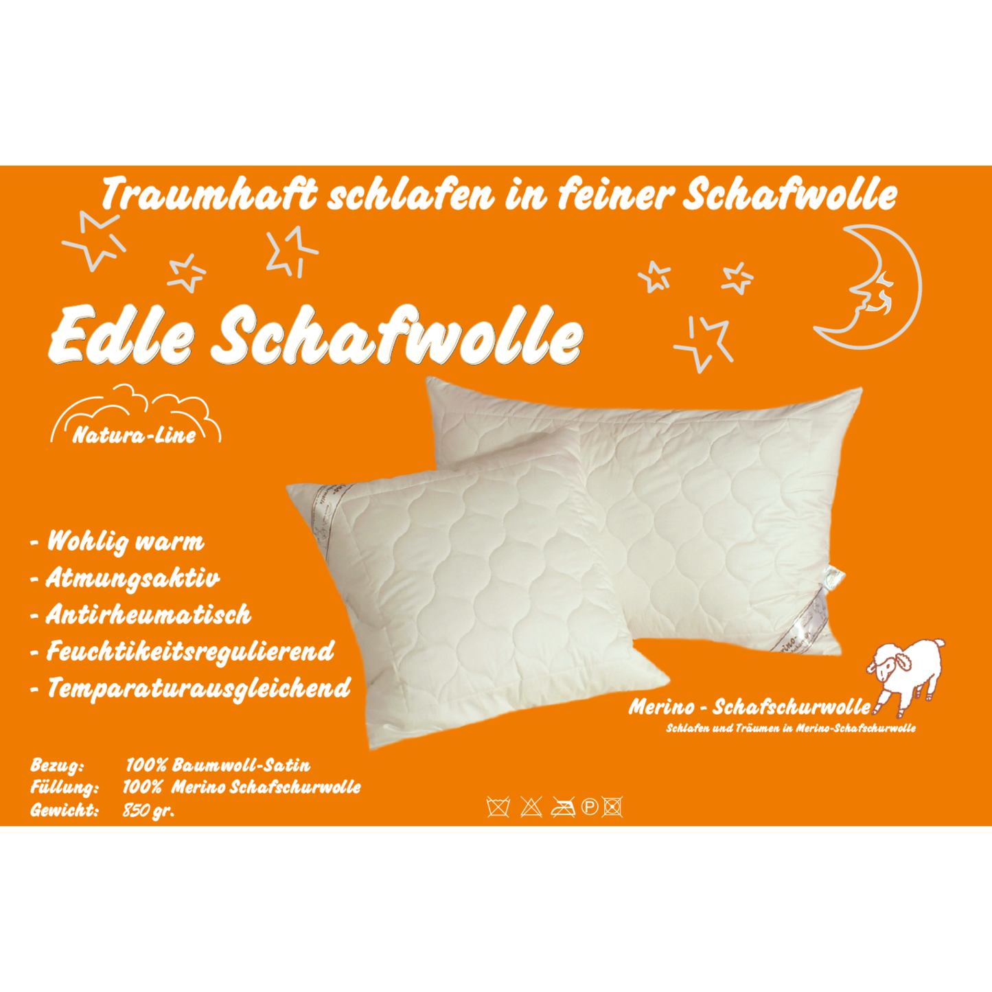 Schafwoll-Satin Kissen – Edle Schafwolle
