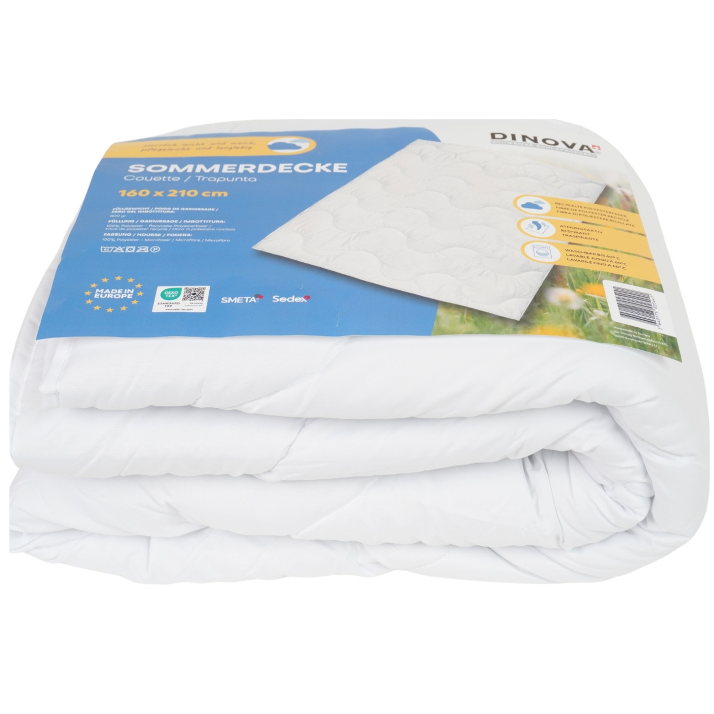 Sommerdecke 160×210 – Leicht, atmungsaktiv & OEKO-TEX®