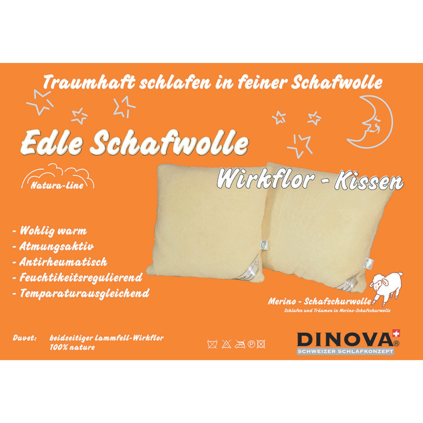 Wirkflor Kissen – Edle Merino Schafschurwolle