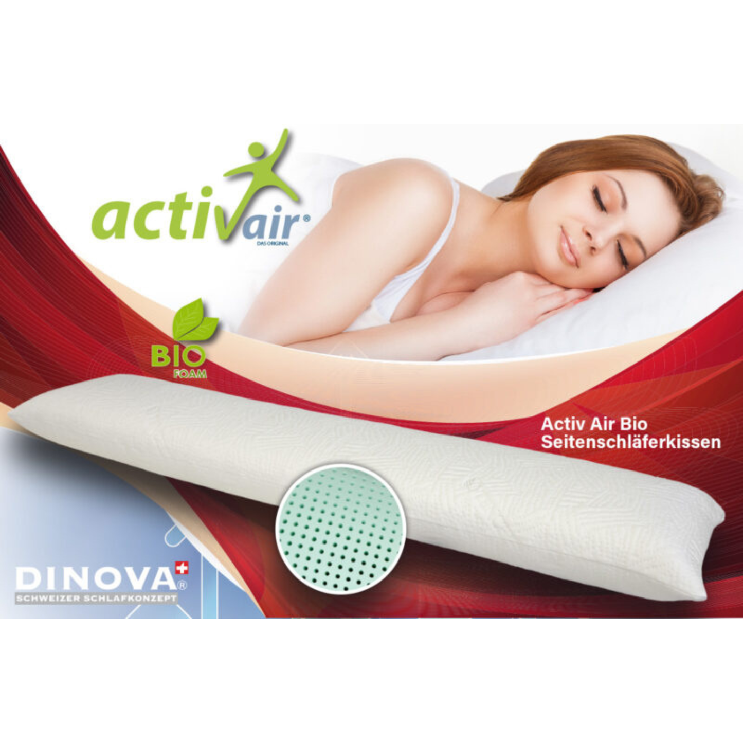 Activ Air Bio Seitenschläferkissen – Ergonomisches Visco Kissen