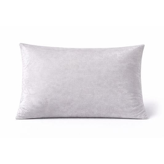 Kissenbezug Velours Silber