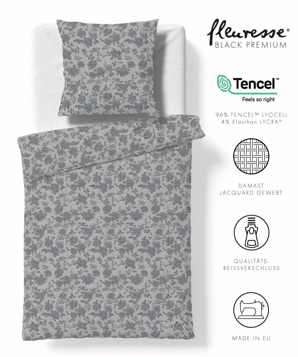 Bettwäsche Black Premium Damast aus Tencel