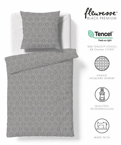 Bettwäsche Black Premium Damast aus Tencel