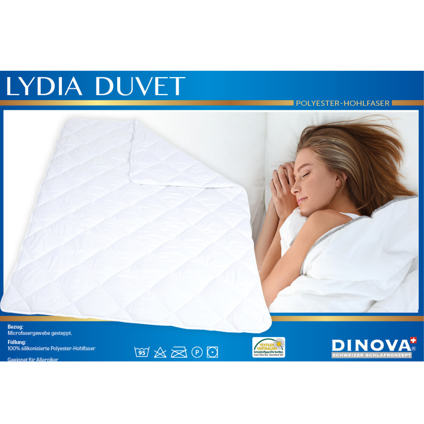 Lydia Duvet – Allergikerfreundliche Mikrofaser Bettdecke