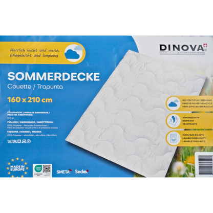 Sommerdecke 160×210 – Leicht, atmungsaktiv & OEKO-TEX®