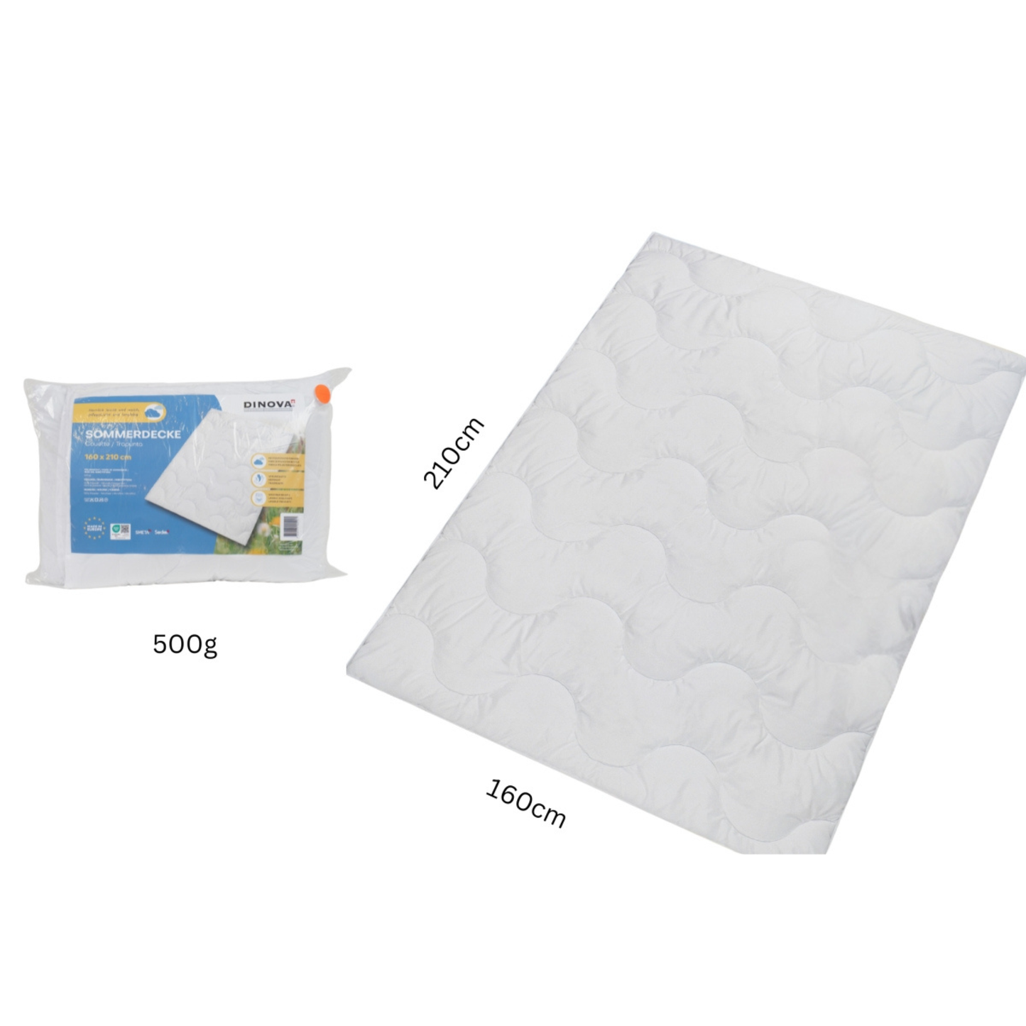 Sommerdecke 160×210 – Leicht, atmungsaktiv & OEKO-TEX®