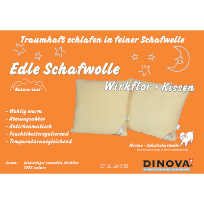 Wirkflor Kissen – Edle Merino Schafschurwolle